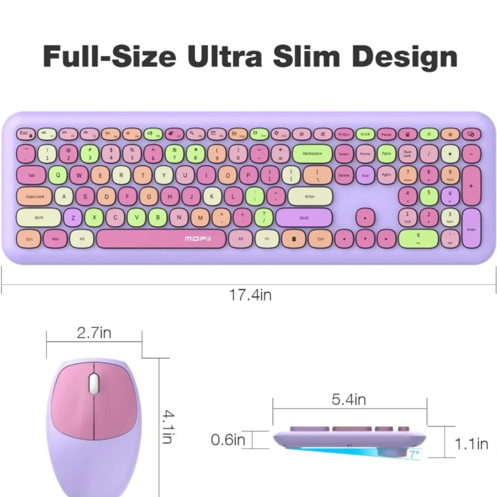 Multi color keyboard and mouse (USB)